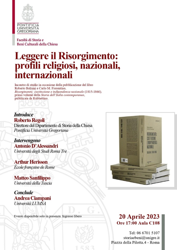 Leggere il Risorgimento: profili religiosi, nazionali, internazionali