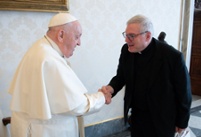 Rector Lewis in private audience with Pope Francis