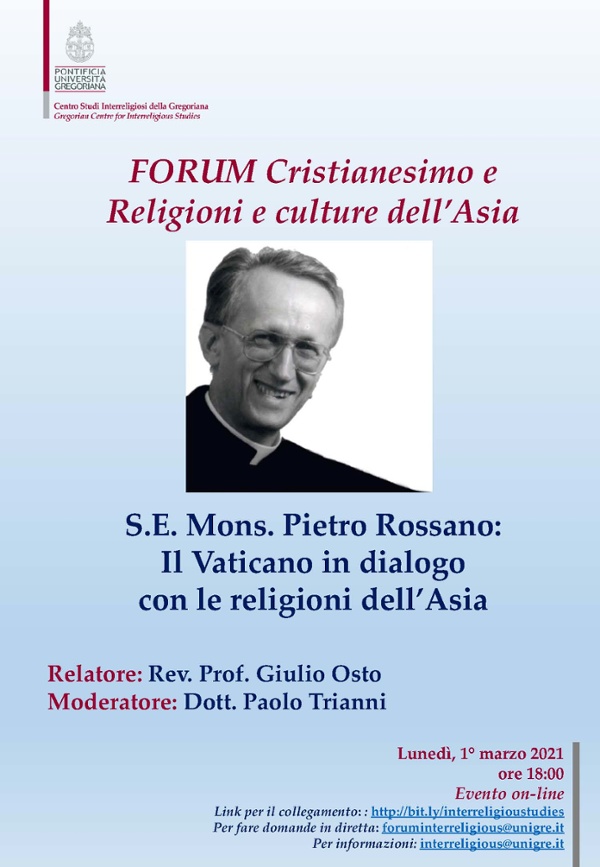 S.E. Mons. Pietro Rossano: Il Vaticano in dialogo con le religioni dell'Asia