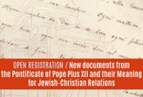 New documents from the Pontificate of Pius XII / Open Registration