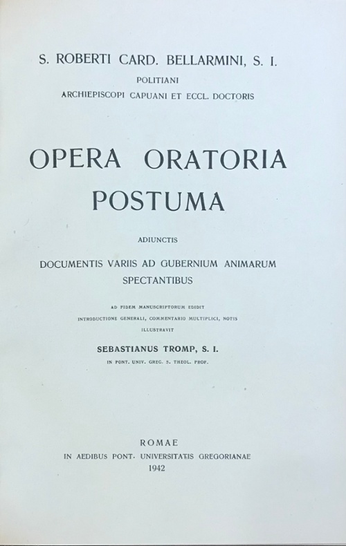 Opera oratoria postuma Tromp