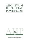 Per consultare il nuovo numero della rivista Archivum Historiae Pontificiae